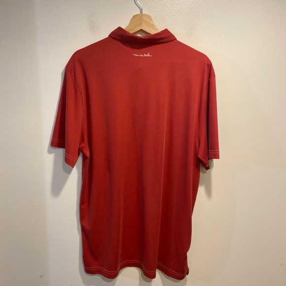 Travis Mathew Orange Red Golf Polo Men’s Large (Tag XL) - Picture 3 of 12